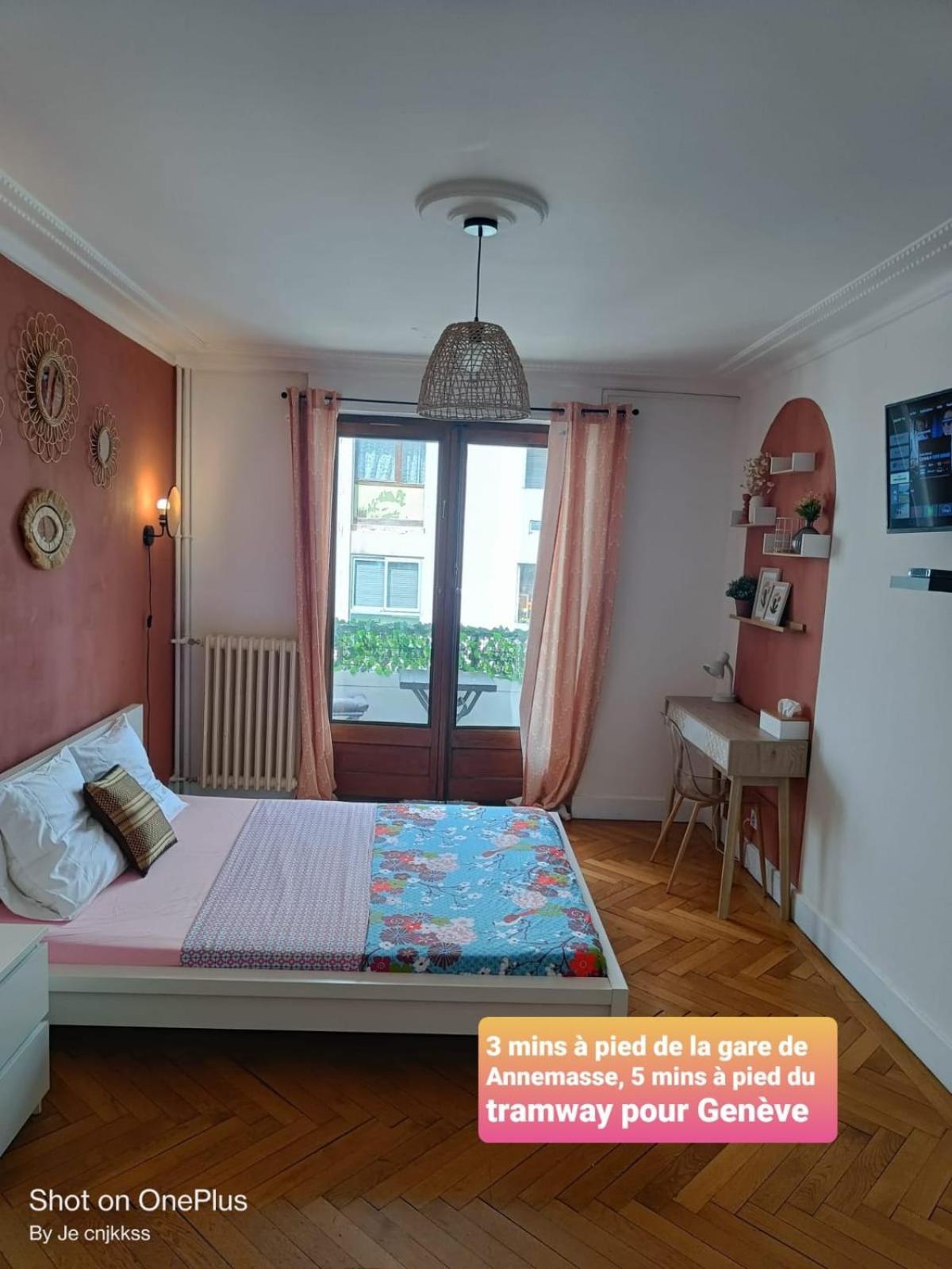 Belle Chambre D'Hote Avec Balcon Prive - 3 Mins Gare Annemasse - Geneve Acces Direct Εξωτερικό φωτογραφία
